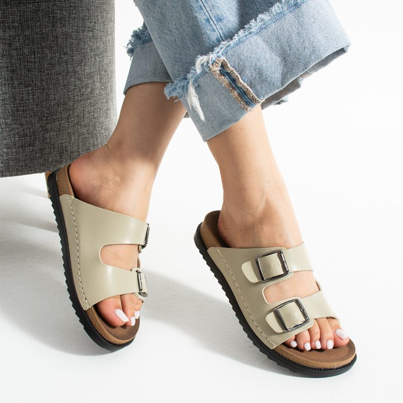 Kadın Extra Rahat Taban Ayarlanabilen Esnek Günlük Hafif Şık Modern Genç Anne Tokalı Terlik