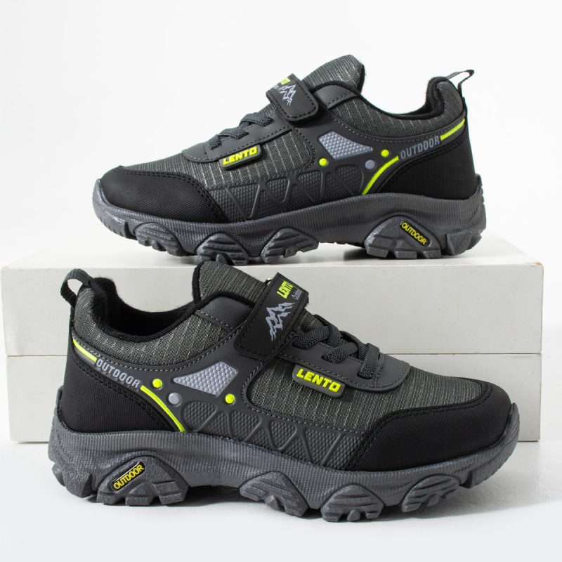 Çocuk Unisex Su Geçirmez Kumaş Cırtlı Trekking Spor Ayakkabı